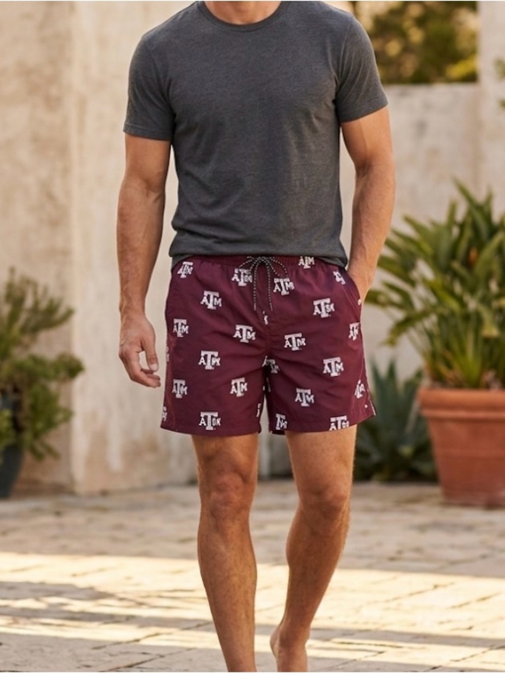 Columbia Maroon Swim Trunks